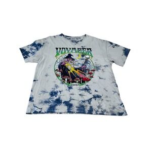 Boxset Voyager‎ Wizard Mushroom Tee Trippy Fantasy Graphic Blue Tie Dye XL